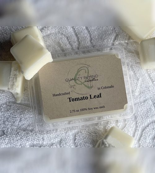 Tomato Leaf Wax Melt in packaging