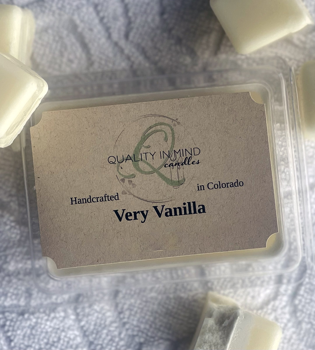 Very Vanilla Wax Melt in packaging